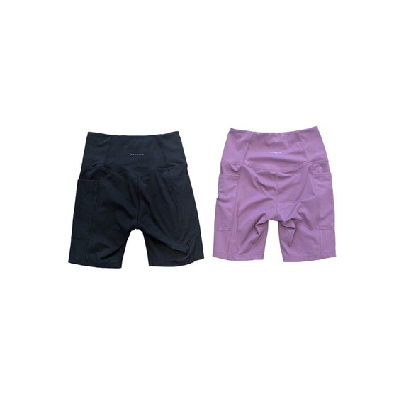 Danskin Shorts Adult XS *2 Pack* Purple & Black Athletic Bike Womens - Picture 2 of 3